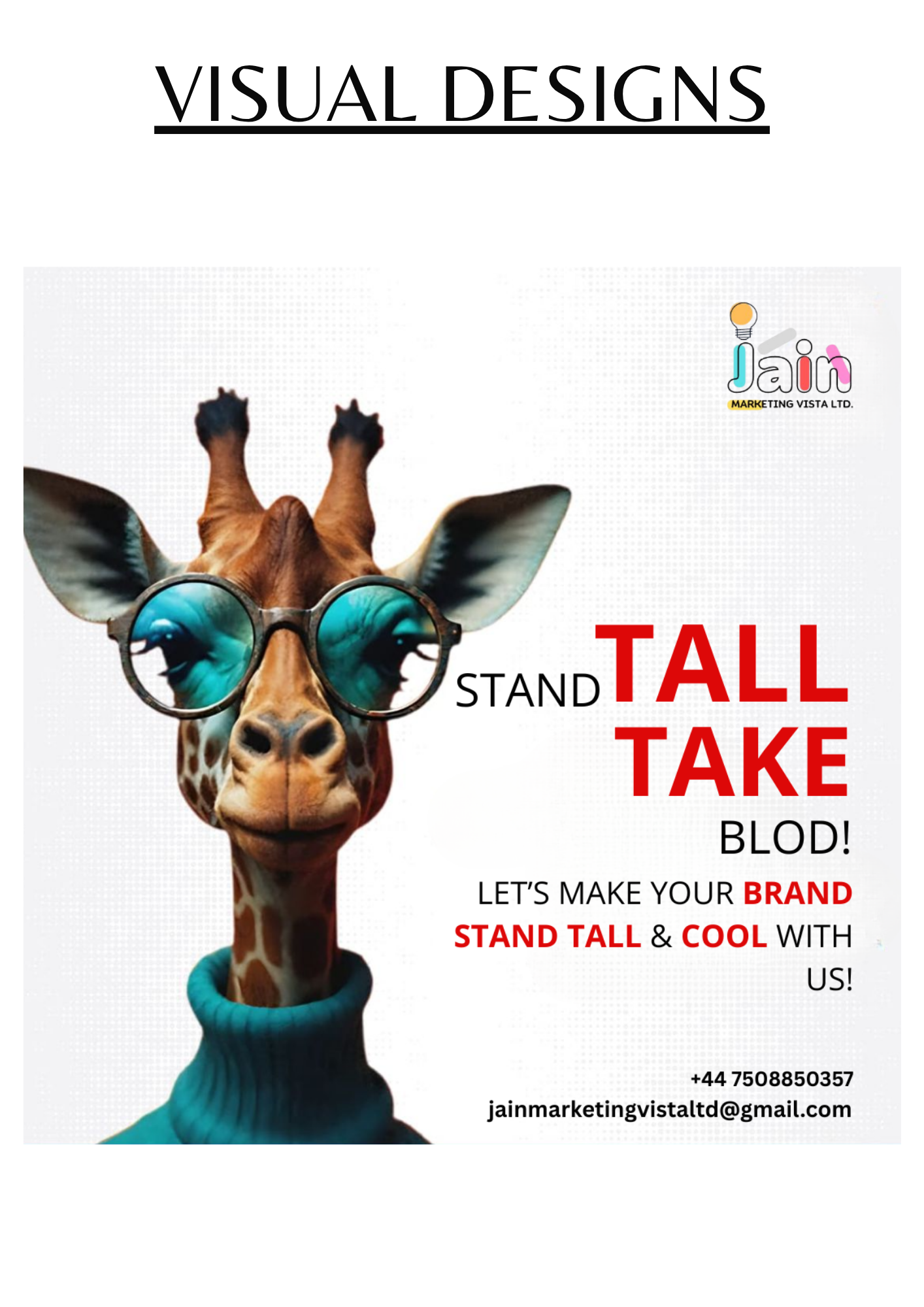 Jain Marketing Vista - Bold Perspectives Giraffe